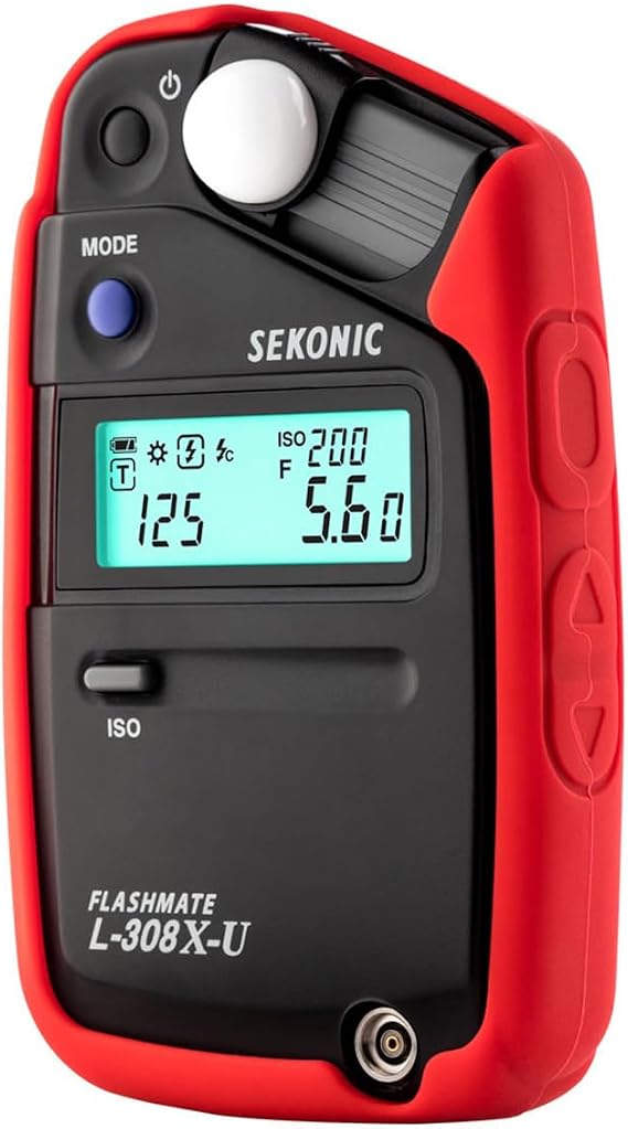 Sekonic Red Color Grip for L-308X, Protective Rubber Skin Cover with High Visibility Design, Durable Shock-Absorbing Exterior for L-308 Series Light Meters