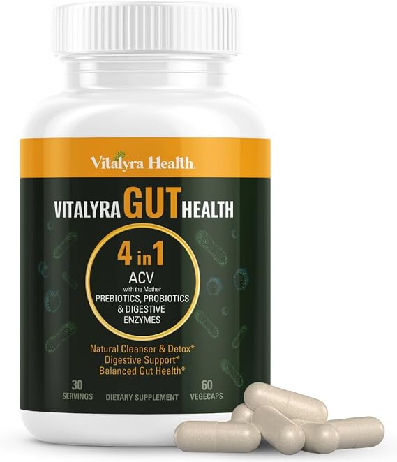 Vitalyra Gut Health 4-in-1 - ACV, Probiotics, Prebiotics & Enzymes