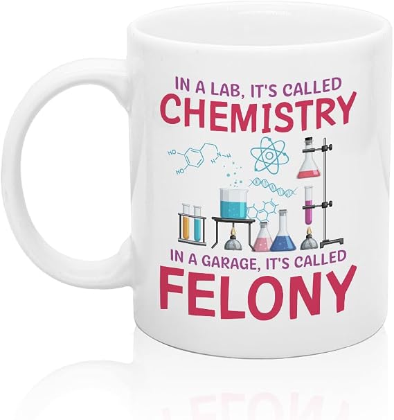 XQLZY In A Lab It's Called Chemistry Coffee Mug, Funny Science Lovers Cup Gifts for Technical Experts Laboratory Analysts Chemistry Teachers, Retirement New Job Gifts for Men Women Dad Mom