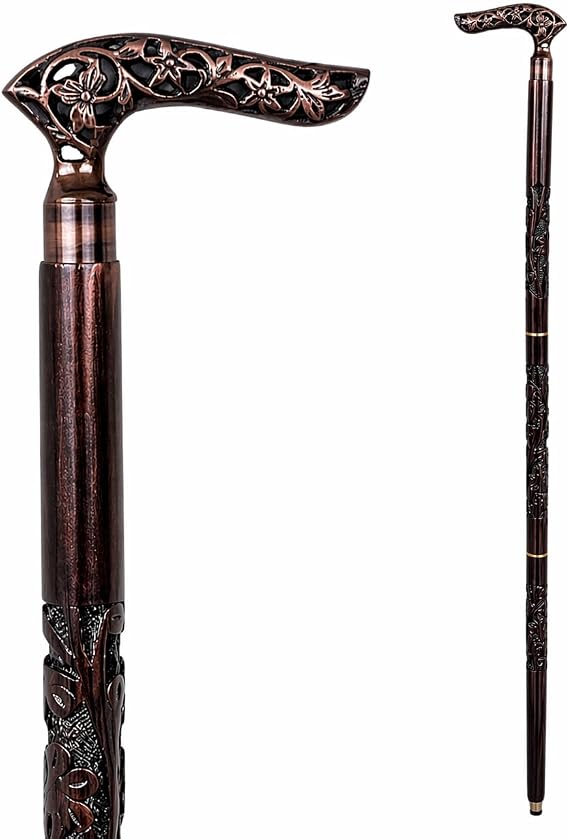 Handmade Wooden Walking Cane Ergonomic Comfort Grip, Stylish Design Durable Walking Stick for Men & Women Support Cane for Seniors & Elderly