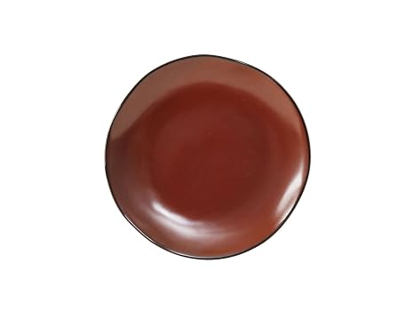 Tuxton China GAR-002 Plate, 6-1/2" Diameter, Round, Microwave and Dishwasher Safe, Oven Proof, Fully Vitrified, Ceramic, TuxTrendz, Artisan, Red Rock, Pack of 24