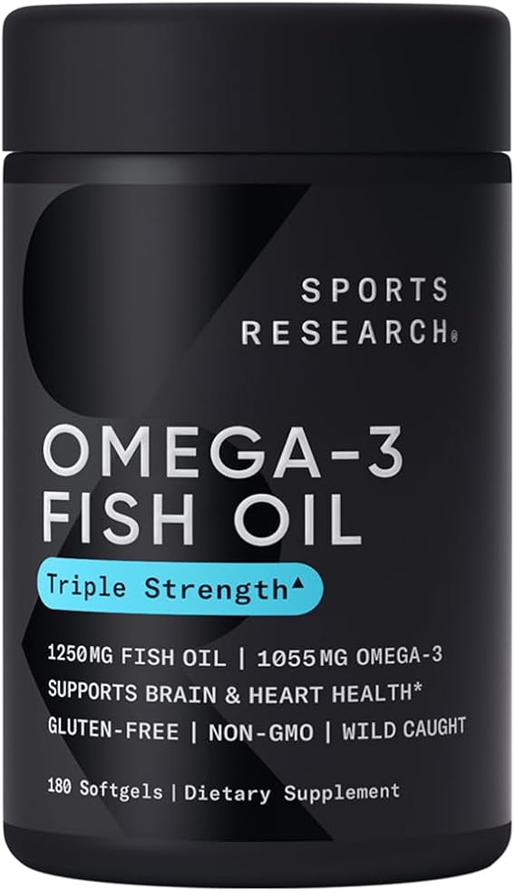 Sports Research Omega-3 Fish Oil, 180 Softgels