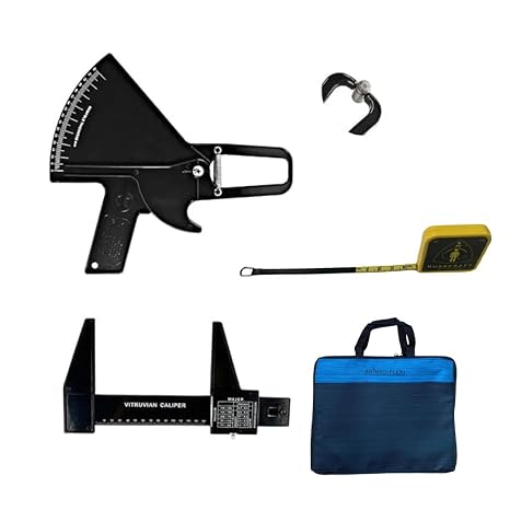 AnthroFlex Basic Level 1 Anthropometry Kit with Slim Guide Skinfold Caliper, AnthroMetrix Software, Anthropometric Tape Measure, Small Bone Caliper, Manual (Black)