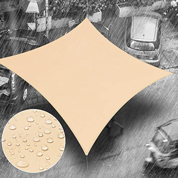 Royal Shade 4 x 8 Beige Rectangle Waterproof Sun Shade Sail RS-SLR Canopy Awning Shelter, UPF50 98% UV Blockage UV & Water Resistant, Outdoor Patio Garden Carport We Make Custom Size