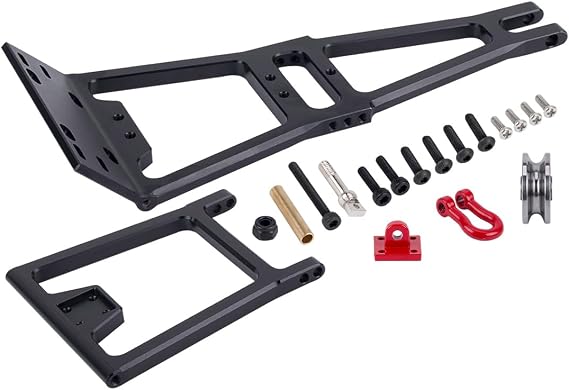 RC Serve Rescue Tow Truck Wrecker KIT DIY Tool for 1/10 RC Crawler Car Axial SCX10 TRX4 Capra D90 LCG Chassis Part (Black)