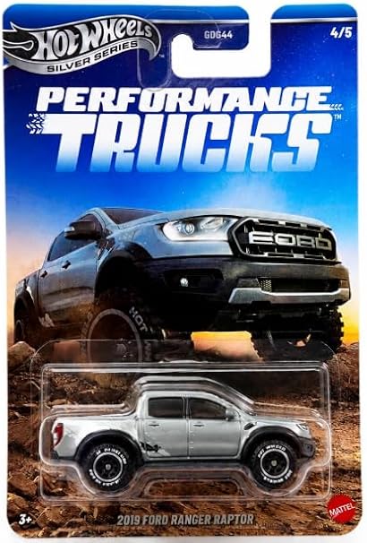 Hot Wheels Gümüş Serisi Performans Kamyonları 2019 Ford Ranger Raptor [Gri] 4/5-1:64 Ölçekli Diecast Oyuncak Araç