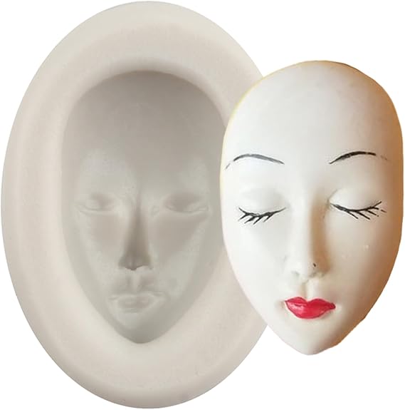 Human Face Silicone Mold Woman's Face Fondant Molds