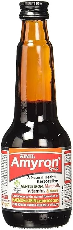 Pub Amyron Multivitamins Syrup for Men & Women with 34 Ingredients| Reduce Tiredness & Fatigue | Improves Haemoglobin Level - 200 ML