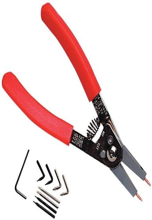 Wright Tool 9H1234 Retaining Ring Plier with Adjustable Stop and Replacement Tips