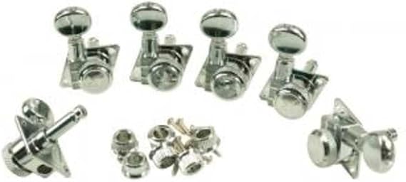Kluson Revolution F-Mount 19:1 Ratio Locking Tuners for Fender 6 In-Line Chrome