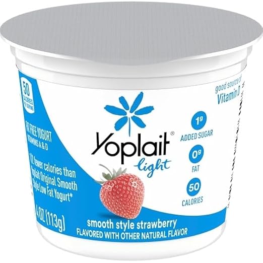 Yoplait Gluten Free Light Yogurt Single Serve Cup Variety Pack Strawberry Strawberry Banana 48/4 OZ