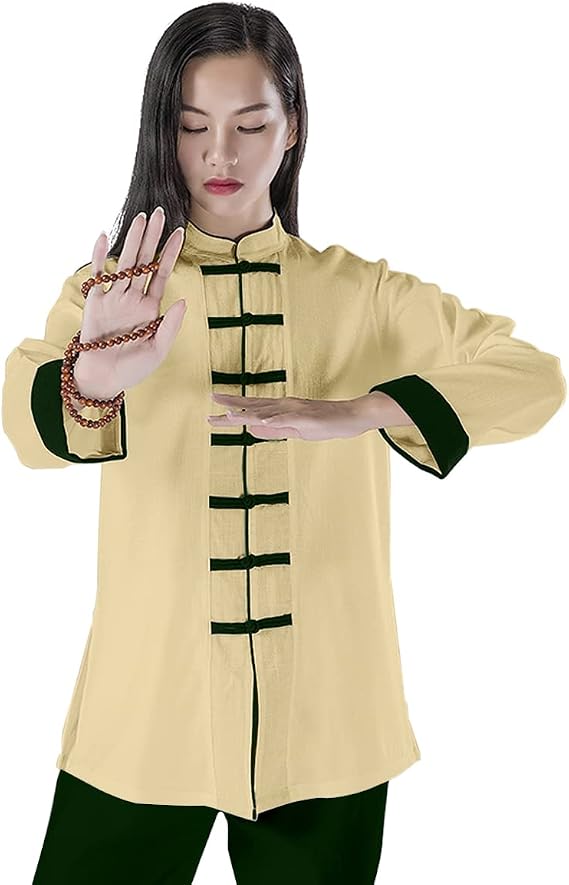 KSUA Womens Martial Arts Uniform Tai Chi Suit Chinese Kung Fu Clothing Cotton Wing Chun Clothes Zen Meditation