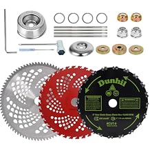 Dunhil Metal Brush Cutter Blade for Weed Eater, Cutter, Trimmer with 2 Set Adapter Kits (3 Pack 9 inch 20T 36T+10 inch 80T)