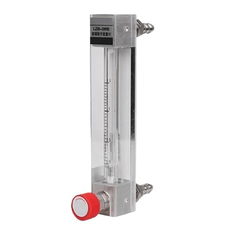LZB-4WB Glass Tube Rotameter Flow Meter Variable Area Flow Meter for Air Water Oxygen Nitrogen Gas Liquid(0.7-7L-min)