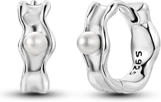 MULA 925 Sterling Silver Hoop Earrings for Women Cute 5A Cubic Zirconia Classic Small Hoop Earrings Jewelry