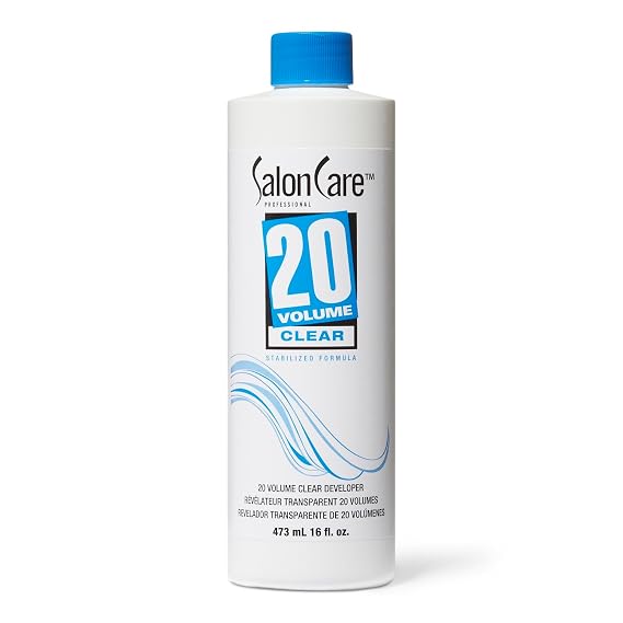 Salon Care 20 Volume Clear Developer with Superior Gray Coverage, Stabilized Formula, 16 Ounce