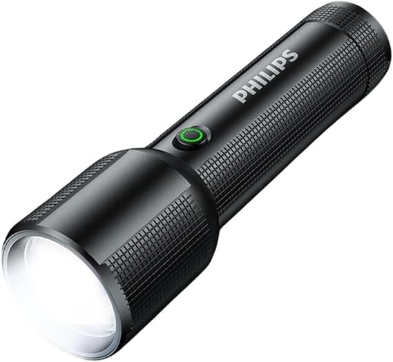 Philips SFL2203 450 Lümen 5W Led El Feneri Teleskopik Zoom Sos Modlu Metal Gövdeli Şarj Edilebilir Uzun Menzilli Flashlight [Enerji Sınıfı A+++]