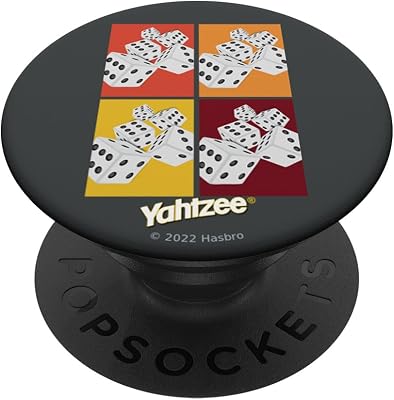 Yahtzee Pop Art Dice with Logo PopSockets Standard PopGrip