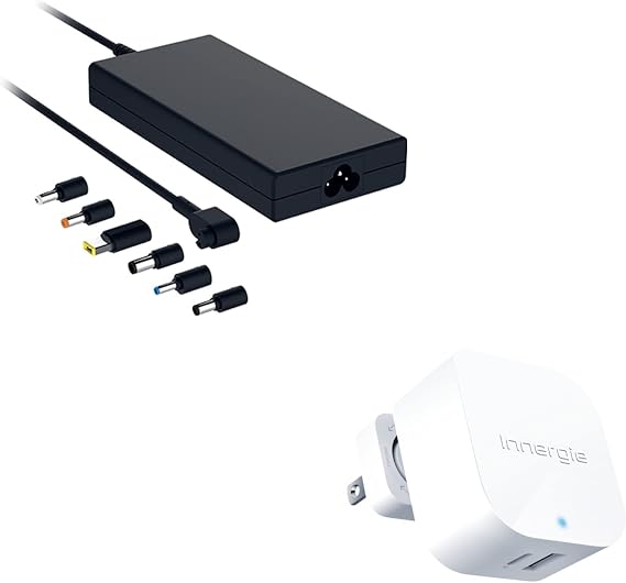 Innergie 180G Gaming Laptop Power Adapter 1.8m Built in Cable, UL&IEC 62368-1 Certified and Innergie 45W USB C/A PD 3.0 Fast Dual Ports Laptop Wall Adapter