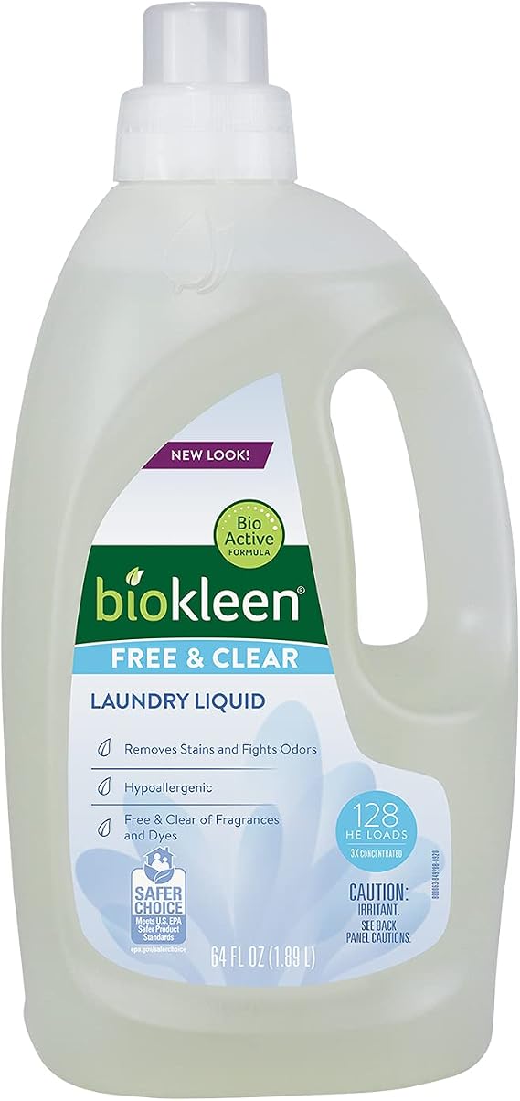 biokleen, Laundry Liquid, Free & Clear, 64 oz