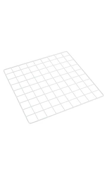 SSWBasics 14 x 14 Inch Mini White Wire Grid Panel - Metal Grid Wall Panel for Home or Office - Durable Wire Wall Grid Display