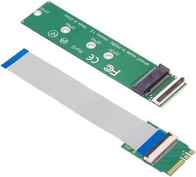 CY Adapter 2230 NGFF AE-Key Male to NVME M-Key Female Extension Cable for Laptop Mainboard SSD 2280