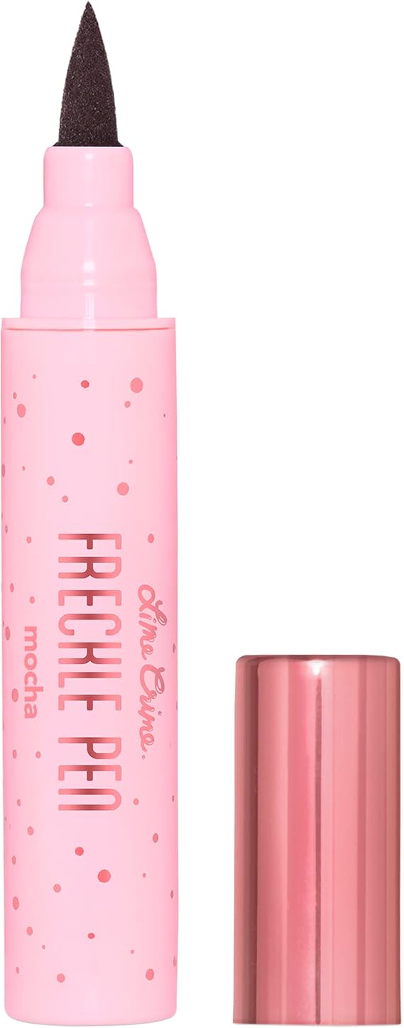 Lime Crime Waterproof Felt Tip Freckle Pen, Mocha (Dark Freckle Brown) | Lightweight Buildable Makeup, Natural-Looking Freckles, Long-Lasting, Waterproof, Vegan & Cruelty-Free