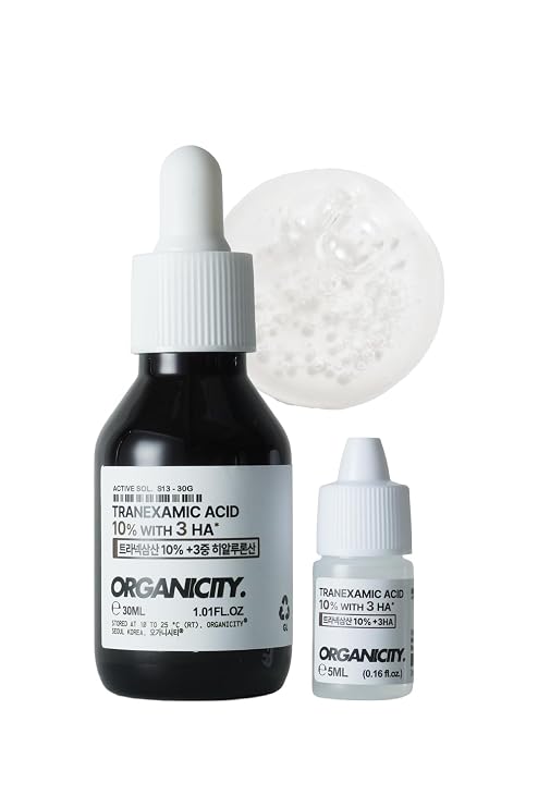 10% Tranexamic Acid Serum for Dark Spots, Melasma & Hyperpigmentation Korean Skincare Discoloration Correcting Serum with Hyaluronic Acid 1.17 Fl Oz