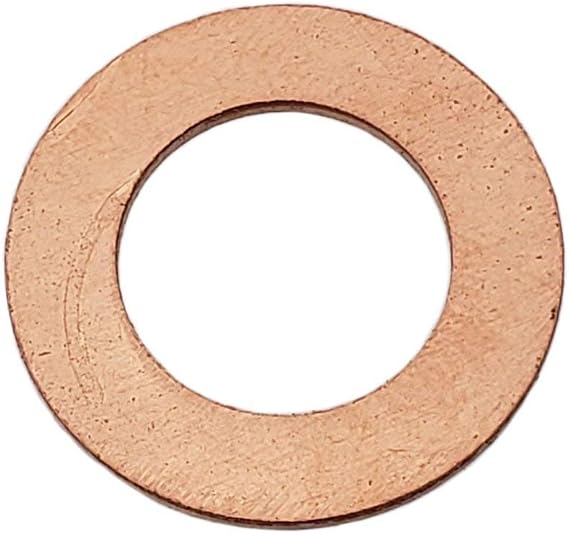 # BAS03543 (50 Pack) M14 Copper Oil Drain Plug Gasket Washer, Aftermarket part Fits in Place of 095-010, 007603014106 & More (I.D: 14.2mm / O.D: 23.8mm)