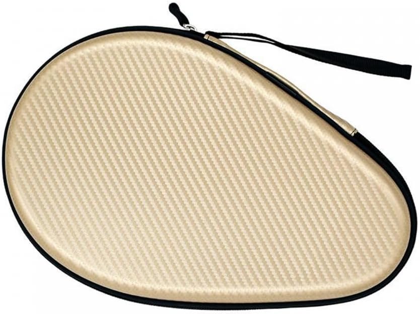 MiOYOOW Table Tennis Racket Case, Hard Shell Ping Pong Storage Bag Ping Pong Paddles Case with Zipper Can Hold 2 Short-Handled Rackets or 1 Long-Handled Racket