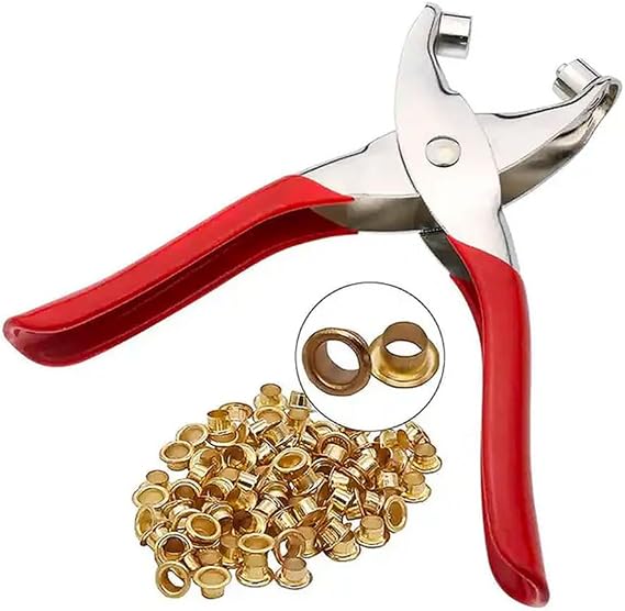 WORKPRO WP231079 140mm CR-V Profesyonel Kuşgözü Pense + 100 Adet 4,5mm Kuşgözü Perçin