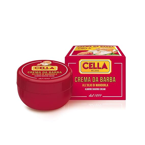 Cella Milano Classic Almond Shaving Cream Soap,150 g, Made in Italy