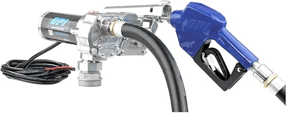 GPI - M-180 Series Fuel Transfer Pump, Automatic Shut-off Nozzle, 18 GPM, 12 Volt (110300-2)