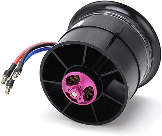 Powerfun EDF 70mm 12 Blades Ducted Fan with RC Brushless Motor 2300KV Balance Tested for EDF 6S RC Jet Airplane