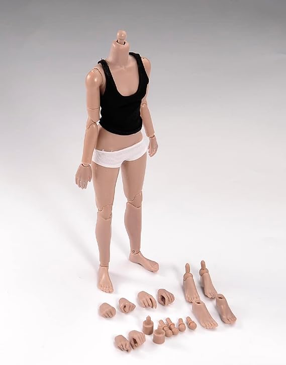 1/6 Scale Female Body, 12inch Suntan Skin Little Bust Flexible Action Figure Body Modified Ver. Doll Collection
