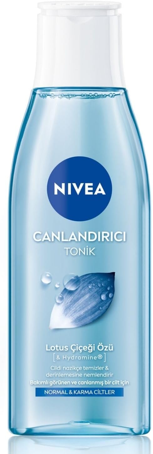 NIVEA Revitalizing Tonic 200ml, Moisturizing, Lotus Flower, Cleanses Skin Without Drying, Normal and Combination Skin Types