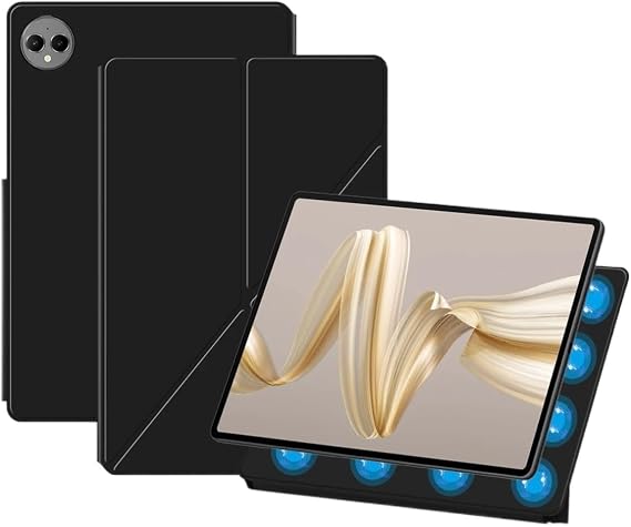 Tablet Case Suitable for Huawei MatePad Pro 12.2inch 2024 MRO-W00/W10 Y-Fold Ultra Thin Magnetic Smart Case with Auto Wake UP(Black)