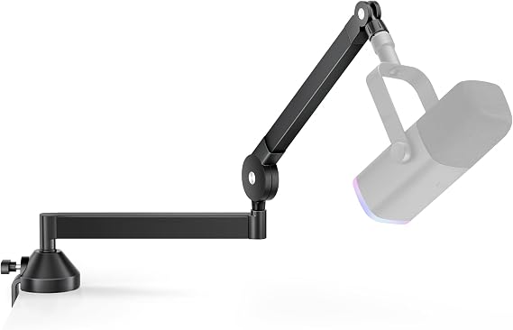 InnoGear Mic Arm Low Profile Microphone Boom Arm Mic Stand 360 Flex, Black