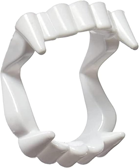 DELIGHTBOX 12 Vampire Fangs Plastic Teeth, Werewolf Masquerade Teeth Dress Up Costume Fangs Halloween Cosplay Party Favors for Supplies Masquerade Christmas