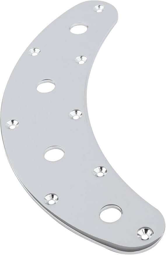 Chrome Switch Control Plate, 4-Hole Bass Control Plate for Electric Bass Guitar ETC