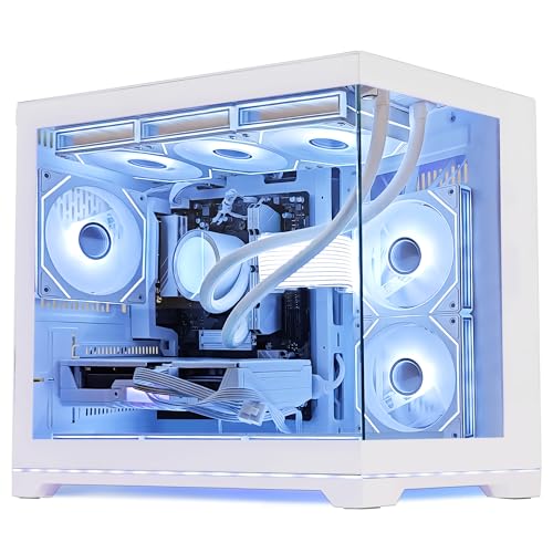Ocean Park Gaming PC Desktop -AMD Ryzen 7 9700X 8-Core 3.8 GHz -GeForce RTX 5060 8GB -32GB DDR5 RAM -1TB PCIe  1TB SATA SSD -850W PSU -360mm AIO & APP RGB Fan Control -WiFi & BT -Windows 11 -White