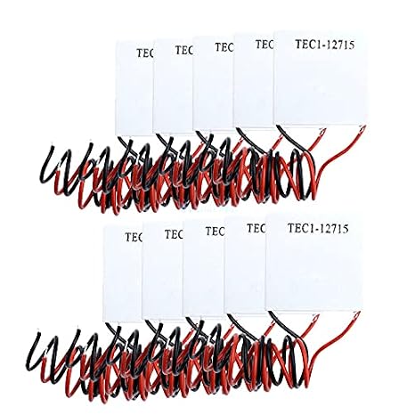 10pcs/lot TEC1 12715 TEC1-12715 12V TEC Thermoelectric Cooler Peltier 40 * 40MM 12V-15.4V 15A Peltier Elemente Module (TEC1-12715)
