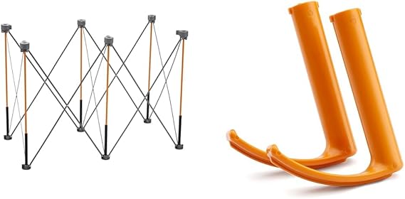 Bora Centipede CT6 36 inch Tall Portable Folding Workstand with Carry Strap, Collapsible Workbench & 2 Piece Hooks Set