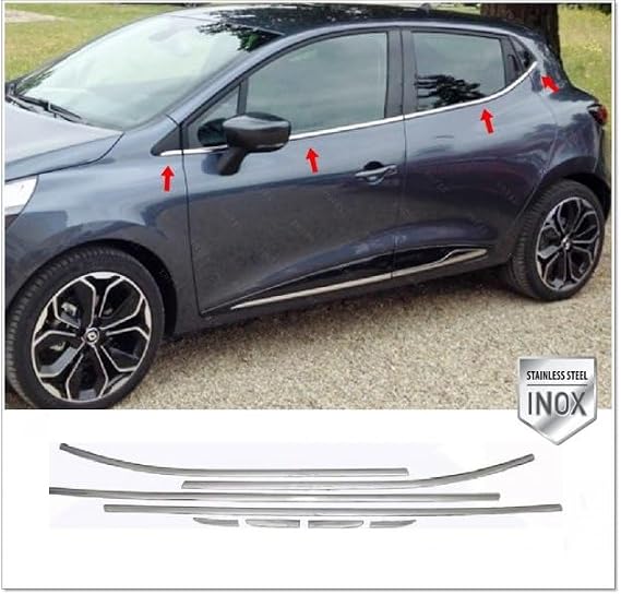 EBAL AUTO ACCESSORY HB Chrome Glass Lath Compatible with Renault Clio 4 8 Pieces P.Çelik Between 2012-2018