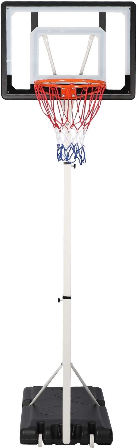 Basketball Hoop & Goal for Youth Kids Height Adjustable 5.1-6.9 Ft / 6.9-8.5 Ft Portable Basketball System with Wheels Indoor Outdoor Use