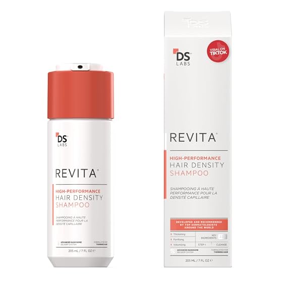 DS Labs Revita Hair Density Shampoo for Thinning Hair, Color Safe, 205 mL