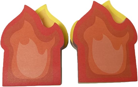 Garbage Can Fire Refill Sticky Notes 600 Sheets - 2 Sets 4 Flame Pads