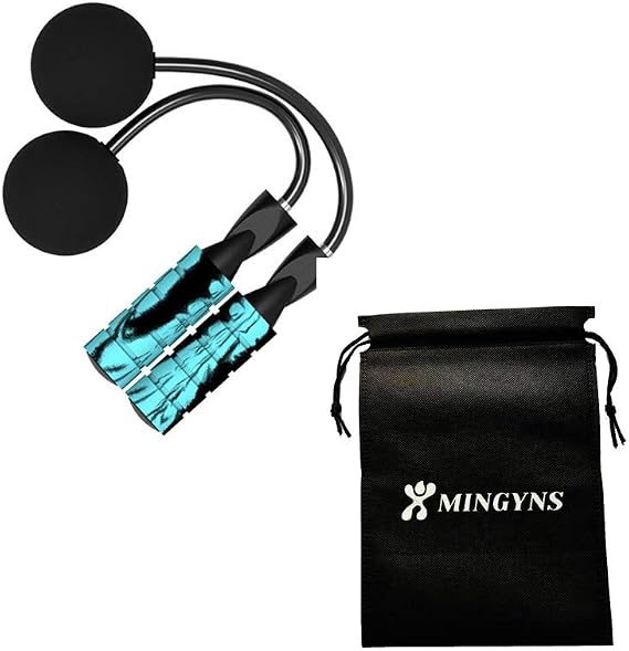 Ropeless Jump Rope,Cordless Jump Rope with weighted Bulk/Balls,Wireless indoor/outdoor Skipping Rope for Weight Loss Fitness Boxing Training WOD MMA