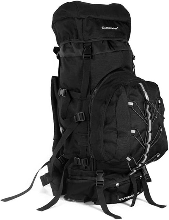 70L+10L Internal Frame Backpack Waterproof Hiking Backpack Backpacking for Camping Mountaineering Fishing (80L Black)