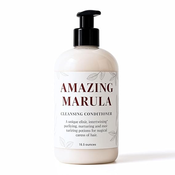Nature Skin Shop Marula Oil Cleansing Conditioner, 16.5 Ounces - Sulfate-Free Co-Wash for Ultimate Repair and Color Protection - For Damaged, Color-Treated, and Frizzy Hair